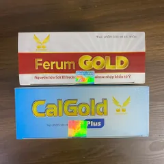 (Chính hãng) Combo bổ sung sắt và canxi [1H TPBVSK Ferum gold + 1H TPBVSK Calgold plus] - 2H x 20ống