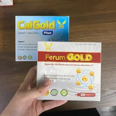 (Chính hãng) Combo bổ sung sắt và canxi [1H TPBVSK Ferum gold + 1H TPBVSK Calgold plus] - 2H x 20ống