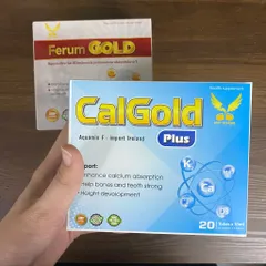 (Chính hãng) Combo bổ sung sắt và canxi [1H TPBVSK Ferum gold + 1H TPBVSK Calgold plus] - 2H x 20ống