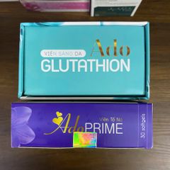 (Chính hãng) Combo Tố Nữ, Sáng Đẹp Da [1H TPBVSK Ado Prime tím+1H TPBVSK Ado Glutathion]_2Hx30 viên