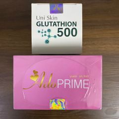 (Chính Hãng) Combo Tố Nữ, Sáng đẹp da [TPBVSK Ado Prime hồng + TPBVSK Glutathion 500] - 2H/60 viên