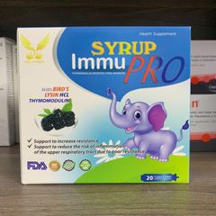 (Chính hãng) Hỗ trợ tăng sức đề kháng [TPBVSK SYRUP IMMU PRO] - (H/20 ống x10ml)