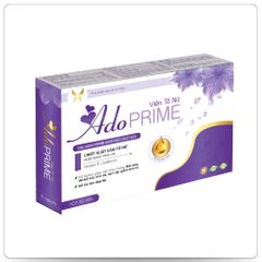 (Chính hãng) Viên uống Nội Tiết Tố, Hỗ trợ giảm bốc hoả, khô da[TPBVSK Ado Prime TÍM] - H/30 viên