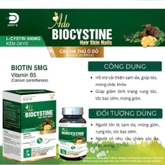(Chính hãng) Combo 3 Hộp Viên Uống Hỗ Trợ Da, Tóc, Móng [3H TPBVSK Ado Biocystine] - 3Hx30 viên