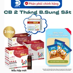 (Chính Hãng)  Combo 3H hỗ trợ bổ sung sắt hữu cơ [3H TPBVSK Ferum Gold] - H/20 ống x 10ml