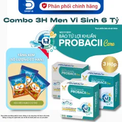 (Chính hãng) Combo 3 Hộp Men Vi Sinh 6 Tỷ Lợi Khuẩn  [TPBVSK Probacii Care]  - 3Hx10 ốngx10ml