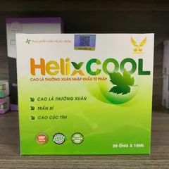 (Chính hãng) Hỗ trợ giảm ho, bổ phế, đau rát họng [TPBVSK HELIX COOL] - H/20 ống x10ml - helixcool - helix