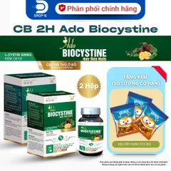(Chính hãng) Combo 2H Viên Uống Hỗ Trợ Đẹp Da, Tóc, Móng [2H TPBVSK Ado Biocystine]_2Hx30 viên