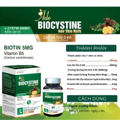 (Chính hãng) Combo 2H Viên Uống Hỗ Trợ Đẹp Da, Tóc, Móng [2H TPBVSK Ado Biocystine]_2Hx30 viên