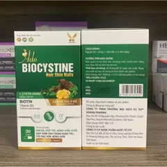 (Chính hãng) Combo 2H Viên Uống Hỗ Trợ Đẹp Da, Tóc, Móng [2H TPBVSK Ado Biocystine]_2Hx30 viên