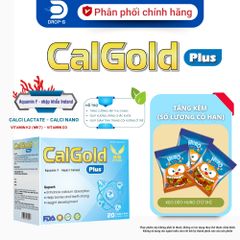 (Chính hãng) Bổ sung Vitamin K2D3, Canxi hữu cơ [TPBVSK Calgold Plus VÀNG] - H/20 ống