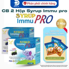 (Chính Hãng) Combo 2H Hỗ trợ tăng sức đề kháng [2H TPBVSK Syrup Immu Pro] - 2Hx20 ống