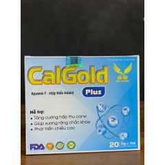 (Chính hãng) Bổ sung Vitamin K2D3, Canxi hữu cơ [TPBVSK Calgold Plus VÀNG] - H/20 ống