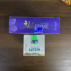 (Chính Hãng) Combo Nội Tiết Tố Nữ, Sáng Mắt [1H TPBVSK Ado Prime Tím + 1H TPBVSK Lutein] - 2Hx30viên