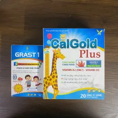 (Chính Hãng) CB bổ sung Canxi và Vitamin D3K2 [TPBVSK Grast 1 + TPBVSK Calgold plus hươu] - 2H/210ml