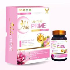 (Chính hãng) Viên Uống Nội Tiết Tố Nữ, Sáng Đẹp Da [TPBVSK Ado Prime HỒNG] - H/30 viên