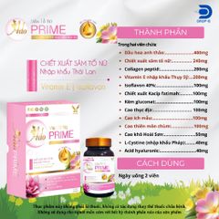 (Chính hãng) Viên Uống Nội Tiết Tố Nữ, Sáng Đẹp Da [TPBVSK Ado Prime HỒNG] - H/30 viên