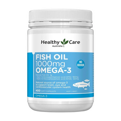 Viên uống dầu cá Omega 3 Fish Oil Healthy Care Úc - Giúp cải thiện sức khỏe xương khớp, tim mạch và chức năng não, Hộp 400 viên 627125