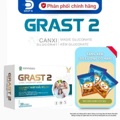 (Chính hãng) Viên Bổ sung Canxi hữu cơ + Canxi nano [TPBVSK Grast 2 (Dạng vỉ)]  - H/3 vỉ x 10 viên