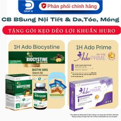 (Chính hãng) Combo Nội tiết tố và Da-tóc-móng [1H TPBVSK Ado Prime+1H TPBVSK Ado Biocystine] -2Hx30v