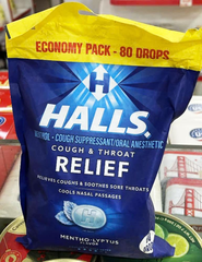 Kẹo Ngậm HALLS Không Đường Vị Bạc Hà - Giảm Ho, Làm Dịu Họng - Thương Hiệu Mondelēz Canada