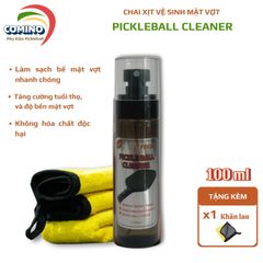 Chai xịt vệ sinh mặt vợt Pickleball Cleaner Chính hãng (Tặng kèm khăn lau)