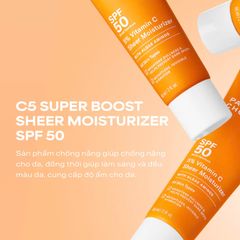Paula's choice Kem chống nắng dưỡng ẩm giúp làm sáng và đều màu da với 5% Vitamin C SPF 50 chính hãng nhập khẩu Mỹ