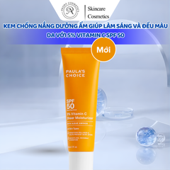 Paula's choice Kem chống nắng dưỡng ẩm giúp làm sáng và đều màu da với 5% Vitamin C SPF 50 chính hãng nhập khẩu Mỹ