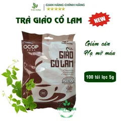 Trà Giảo cổ lam THÁI HƯNG - Bịch 100 túi lọc 5g Giảm cân, hạ mỡ máu, đường huyết, ổn định mạch