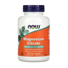 Magie thuần chay Now Magnesium Citrate USA 120 viên
