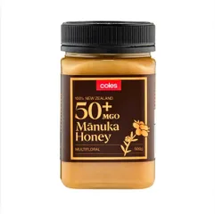  Mẫu mới Mật ong Manuka MGO 50+ Coles hộp 500g hàng Úc