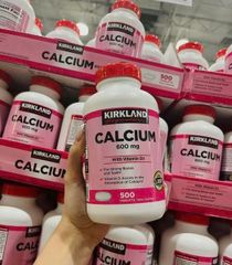 Viên uống Canxi Kirkland Calcium 600mg D3 500 viên của Mỹ