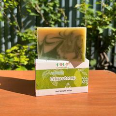 Xà bông dừa hương sả chanh Escoco - Handmade Vegan Natural Bar Soap Cold Pressed coconut lemongrass soap