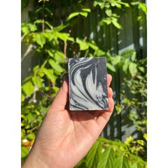 Xà bông dừa than hoạt tính hương bạc hà kết hợp hương thảo Escoco - Handmade Nature soap Activated charcoal bar soap