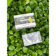 Xà bông dừa than hoạt tính hương bạc hà kết hợp hương thảo Escoco - Handmade Nature soap Activated charcoal bar soap