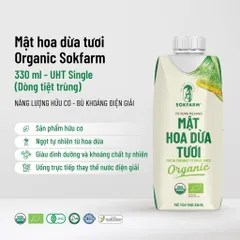 Mật hoa dừa Sokfarm tiệt trùng 330ml - mật hoa dừa tươi organic