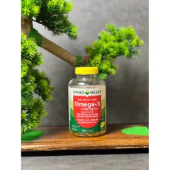 Mẫu mới 120 viên dầu cá hương chanh spring valley omega 3 fish oil 2000mg plus vitamin D3