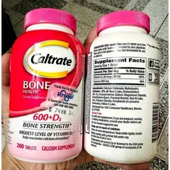 Viên Caltrate Bone Health 600 + D3 bổ sung canxi, D3 giúp xương chắc khỏe 200 viên
