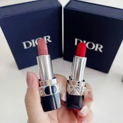 Set Son Mini Dior 999 + 100 - Son Môi Nhỏ Gọn, Chuẩn Màu, Thời Trang, Quà Tặng Đẹp Cho Các Fan Dior