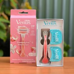 Dao cạo 3 lưỡi Gillette Venus Comfortglide White Tea scent 1 cán 2 đầu thay 629350