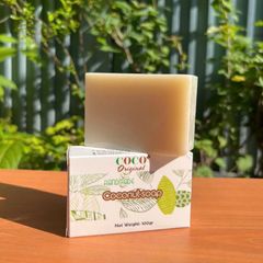 Xà phòng dừa hương chanh dừa Escoco - Xà bông dừa Handmade Vegan Natural Bar Soap Cold Pressed coconut soap