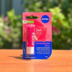 [Hàng Úc] Son dưỡng cấp ẩm NIVEA watermelon Care Moisturising Lip Balm SPF15 4.8g. Không màu 629535