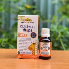 [Nhập khẩu chính ngạch] Vitamin d3k2 cho trẻ em D3 + K2 Nature's Way Kids Smart Drops - d3k2 cho bé