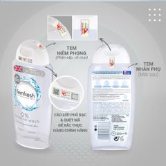 [Nhập khẩu chính ngạch] Dung dịch vệ sinh phụ nữ cho da nhạy cảm Femfresh 0% Sensitive Wash 250ml