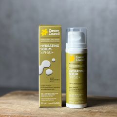 Kem dưỡng ẩm chống nắng Cancer Council Hydrating Serum SPF50+ Dewy Finish 50ml.
