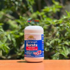 [Nhập khẩu chính ngạch] DHA cho trẻ em Nature’s Way Kids Smart Bursts High DHA Omega-3 Fish Oil 60 viên trio