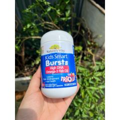 [Nhập khẩu chính ngạch] DHA cho trẻ em Nature’s Way Kids Smart Bursts High DHA Omega-3 Fish Oil 60 viên trio