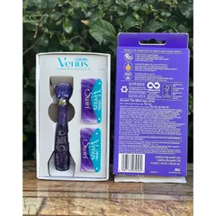 Dao cạo Venus 5 lưỡi Gillette Venus tím Deluxe Smooth Swirl + 2 Blade Refills 629766