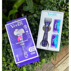Dao cạo Venus 5 lưỡi Gillette Venus tím Deluxe Smooth Swirl + 2 Blade Refills 629766