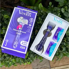 Dao cạo Venus 5 lưỡi Gillette Venus tím Deluxe Smooth Swirl + 2 Blade Refills 629766